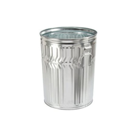 Wittco Witt Industries Commercial Duty Outdoor Galvanized Steel Corrosion Resistant Trash Can, 32 Gal, Silver WCD32C